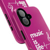 Pink 'Music is Life' IPhone Case