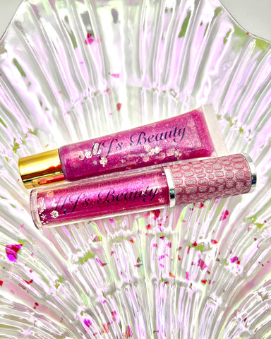 Dark Rose Glitter Lip Gloss