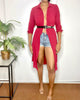 Alina Burgundy Duster Blouse sz X-LARGE