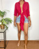 Alina Burgundy Duster Blouse sz X-LARGE