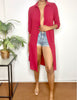 Alina Burgundy Duster Blouse sz X-LARGE