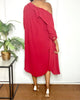 Alina Burgundy Duster Blouse sz X-LARGE